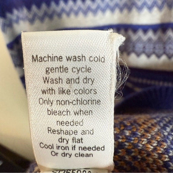 Athleta Fara Fair Isle Blue Knit 3/4 Sleeve Sweater Dress Size XS - Picture 8 of 8